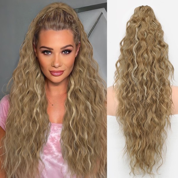 ORSUNCER ORSUNCER Ponytail Extension 26" Curly Pony Tail Clip in