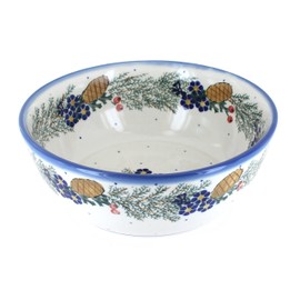 Blue Rose Polish Pottery Pinecone Large Bowl