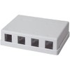 LogiLink Professional NK4034 Keystone Aufputz-Leer Gehäuse, 4-Fach
