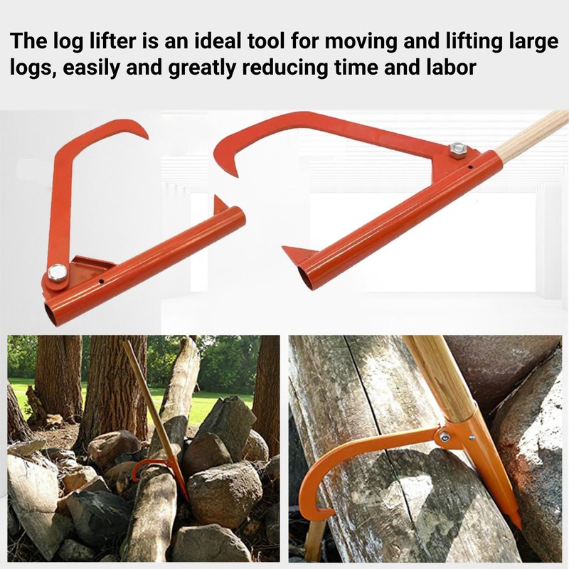 Log Cant Hook for Lifting Large Logs Heavy Duty Steel
