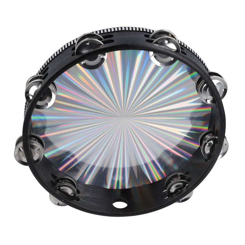 Radiant Tambourine Reflective Clear Crisp Sound Double Row Bell Drum