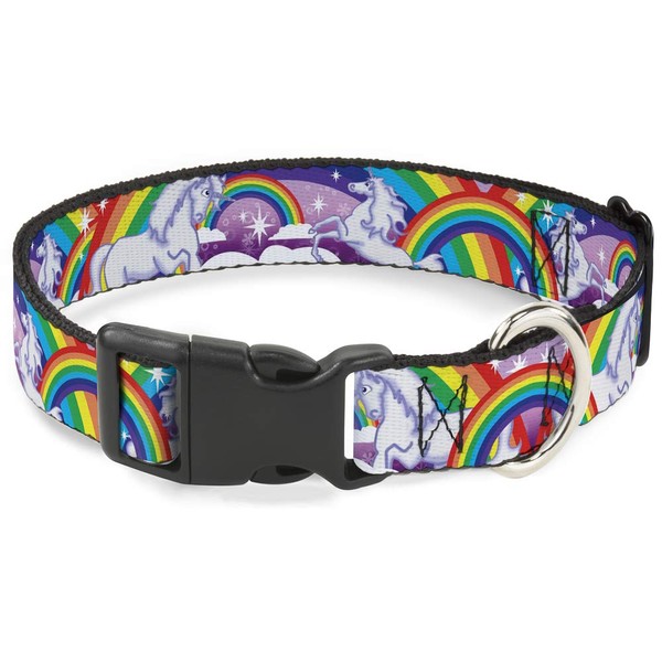 Cat Collar Breakaway Unicorns in Rainbows Sparkles Purple 8 to