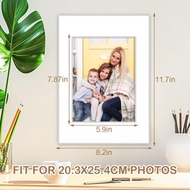20 Packs White Picture Mounts, A4 Photo Mounts Frame Mounts for 8x6 inch Pictures for Photos, Prints, Paintings, Artworks