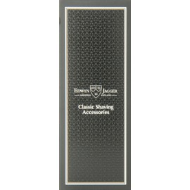 Edwin Jagger Pure Badger Dachshaar-Rasierpinsel - Ebenholzimitatgriff, Ring und Endkappen vernickelt