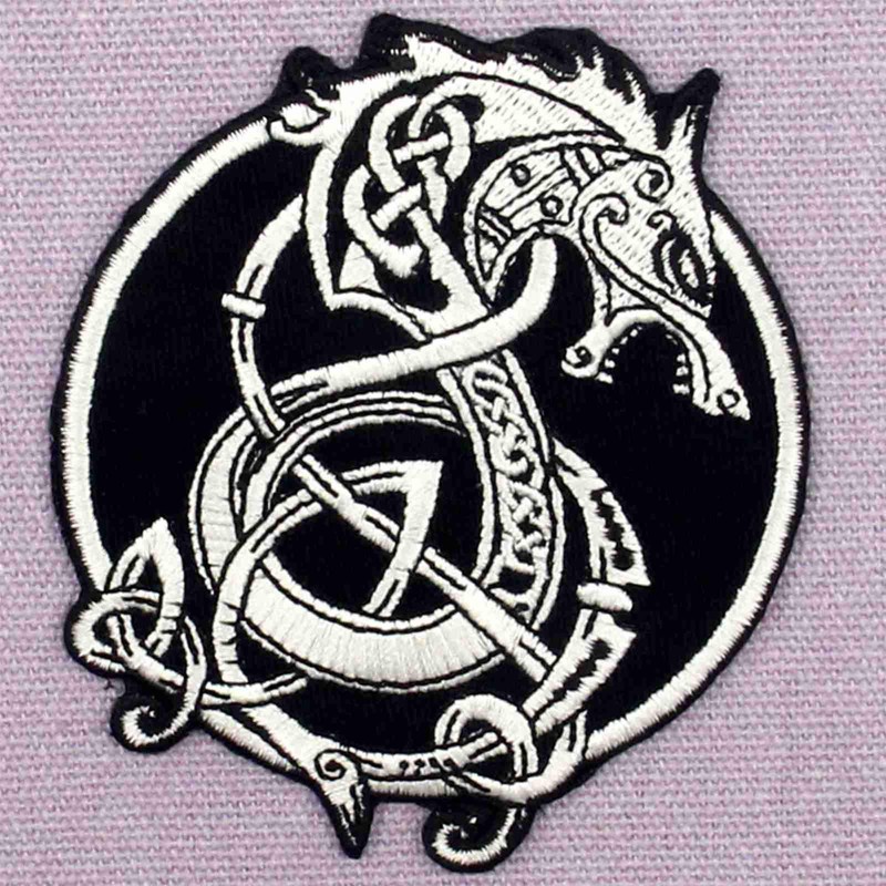 Viking Berserk Scandinavian Mythology Nordic Monster Wolf Embroidered Badge Iron