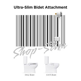 Ciays Toliet Seat Attachment, Self-Cleaning Dual Nozzles, Non-Electric Bidet Attachment for Sanitary and Feminine Wash, Ultra-Slim Bidets, Sliver/White