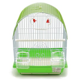 BPS BPS-1160 Metal Bird Cage Small Cage with Feeding Bowl and Drinker Bucket Jumping Swing Colour Random 30 x 23 x 39 cm