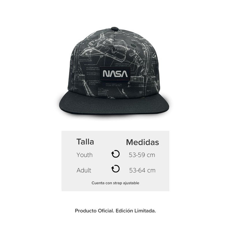 NASA Gorra Plana Naves espaciales para Hombre y Mujer