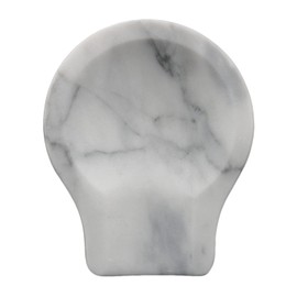 Marble Spoon Rest for Kitchen Counter, Cooking Utensil Holder for Stove Top, Spatula, Tongs Holder with Non-Slip Silicone Feet, 1 Pack