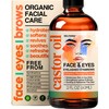 Organic Castor Oil For Face Moisturizer, Eyes, Eyelashes, Eyebrows, Wrinkles