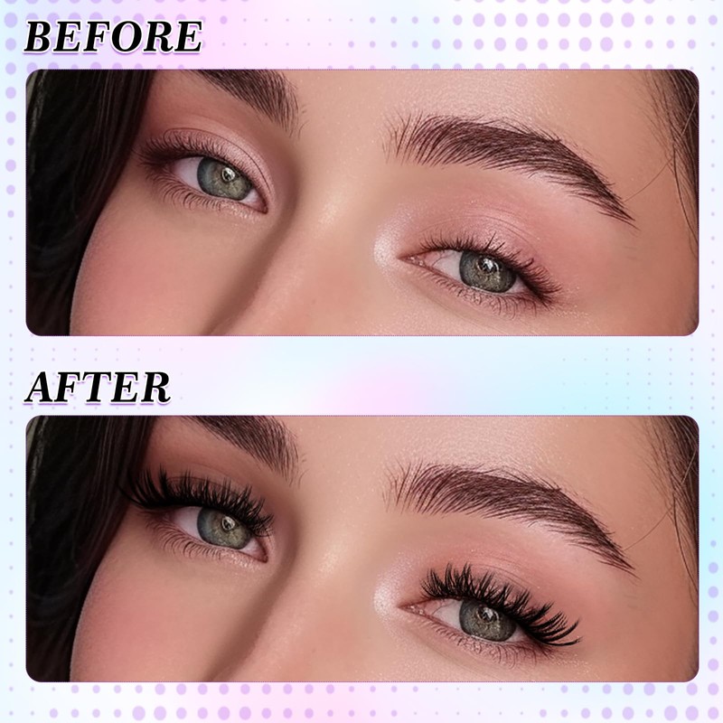 LZM Individual Eyelashes, Pack of 240 Eyelash Extensions, D Curl,