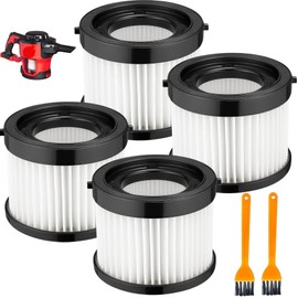 49-90-0160 HEPA Filter (For Milwaukee Compact Vacuum 0882-20), For Workshop and Home Cleaning 2 cleaning brush 4-Pack