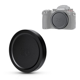 JJC Black Aluminum Lens Cap for Panasonic Lumix S 26mm f/8 L-Mount Lens, S-R26E 26mm F8 Lens Protector with Soft EVA Lining