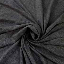 Texco Inc 60" Wide Rayon Spandex Jersey Knit Fabric-4-Way Stretch, 180 GSM, Soft & Breathable-by The Yard for Apparel, Tops, Scarves, Activewear, Accessories & DIY, Charcoal 2 Tone 5 Yards