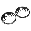 Unbranded Black Flame Front Speaker Grill Trim Accent Covers For