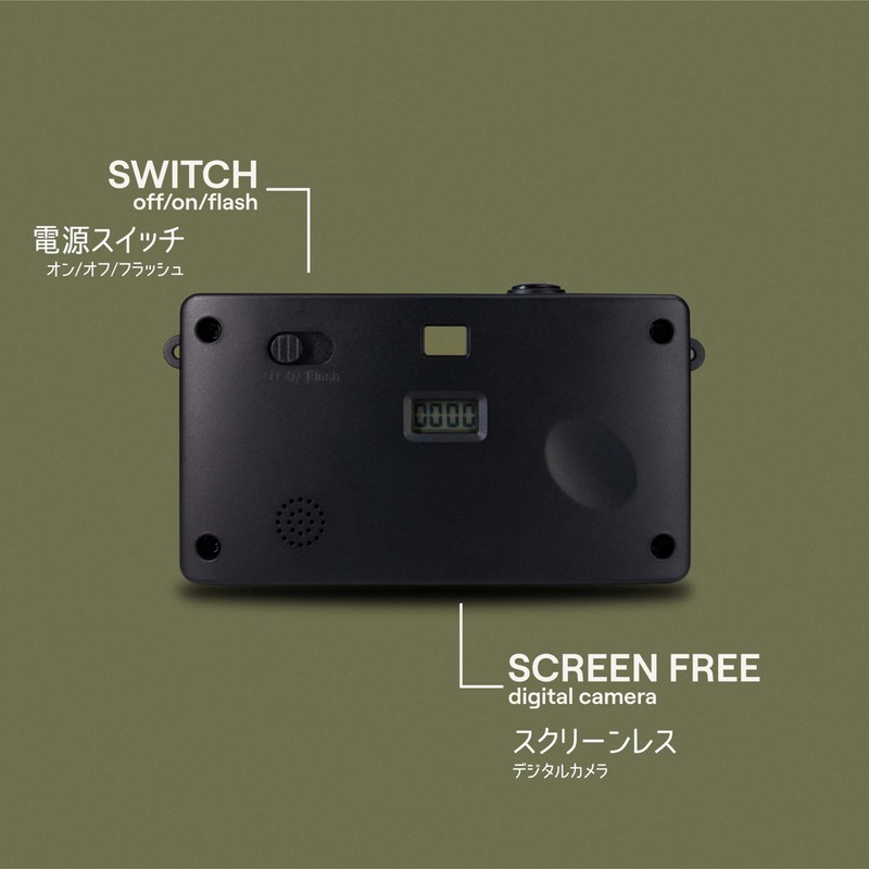 CS-V105-GR-JP [Camp Snap Screenless Digital Camera, Green]