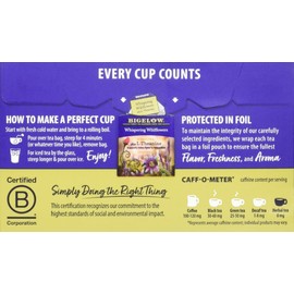 Bigelow Herbal Tea Whispering Wildflowers plus L-Theanine, 18 Count