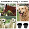 Leinuosen 2 Pcs Rubber Feeder Buckets 19 Quart Livestock Horse