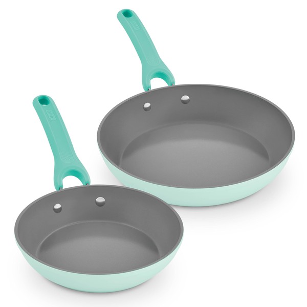 DASH Dream Green Ceramic Frying Pan Set of 2, 8"