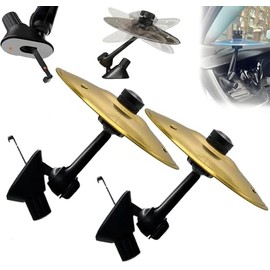 2PCS Car Cymbal, Car Cymbal Air Vent, Cars Symbol Drum, Easy Clip-On Mini Cymbals For Music Lovers, Make Your Driving More Fun, For All Types Of Vehicles, Easy Installations (Gold)
