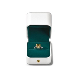 Oirlv Elegant Ring Box Premium Ring Storage Case with Soft Green Microfibre Lining Perfect for Engagement & Wedding Rings