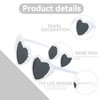 BinXiaoQin 1 Piece Heart Sunglasses, White