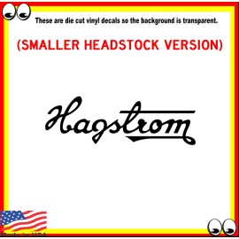 Hagstrom Guitar Headstock Vinyl Cut Decal Sticker Logo For Guitar Restoration - White