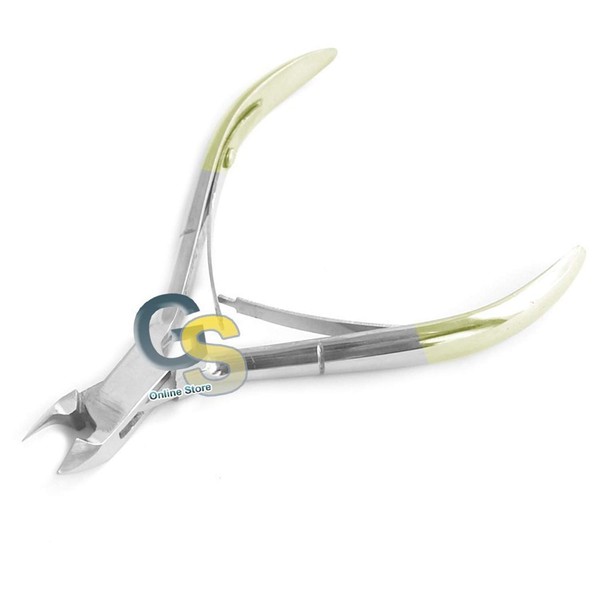 G.S PROFESSIONAL GOLD HANDLE CUTICLE NAIL CUTTER NAIL CLIPPERS NAIL
