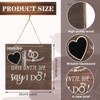 Mepase Wedding Countdown Engagement Gift Chalkboard Sign for Couples Wooden