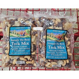 Trader Joe Simply the Best Trek Mix Almonds, Cashews, Pineapple, Tart Cherries & Cranberries, 16oz 454g (Two Bags)