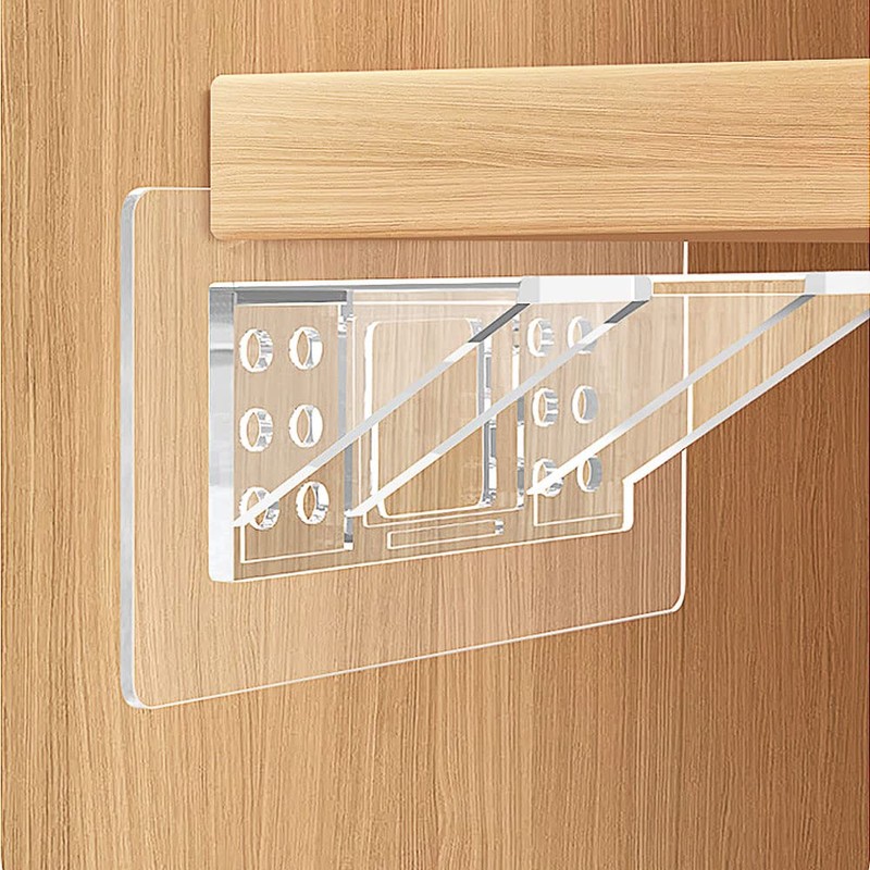 12 Pieces Large Size Adhesive Shelf Bracket, Double Row Thickened