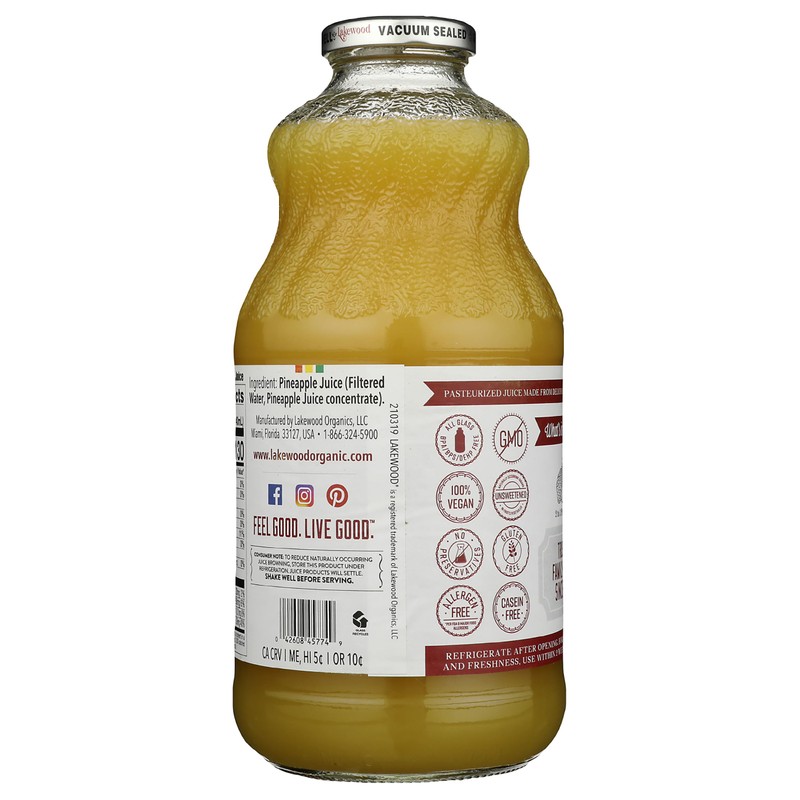 LAKEWOOD Pineapple Juice, 32 FZ