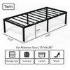 EMODA 18 Inch Twin Bed Frame No Box Spring Needed,