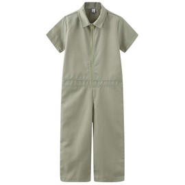 Kids Coveralls for Boys Girls, Baby Mechanic Boiler Suit Costume Jumpsuit Olive 4T