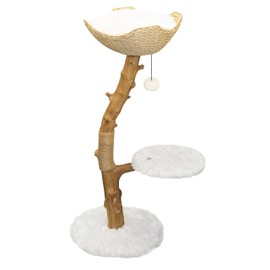 Penn-Plax Luxury Cat Tree | Pear Wood Tower with Scratching Post | for Indoor Cats (CATF238)