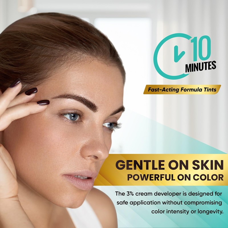 Professional Tint Kit Semi-Permanent 40 Applications Lasts 4-6 Weeks Spot