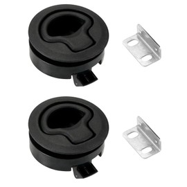 2 Pcs Black Flush Pull Latch Set, Durable and Easy-to-Install Latch Flush Hatch Locker Pull, Pull Lock, Latch Flush Hatch Locker Pull, for Cabinets, Doors, RV Furniture, Campers Ships