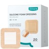 Dimora Silicone Foam Dressing 3x3 inch with Border 20 Pack,