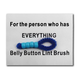 Limpiador de ombligo para la persona que tiene todo el ombligo, brocha de pelusa, divertida idea de regalo para amigos, familia (azul)