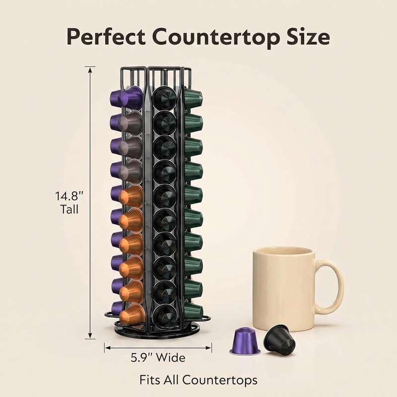 Coffee Pod Holder for Nespresso OriginalLine, Coffee Pod Storage Organizer