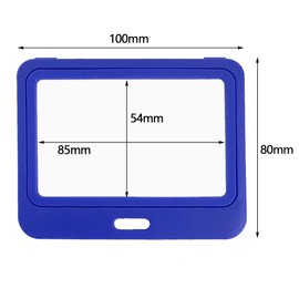 YANYEZ 3Pcs ID Badge Holder Transparent Window Badge Holder Horizontal Plastic Rigid Waterproof Badge Holder for Bank Cards Student ID Card Work Permit Driver's Licence 3.3in*2.1in Blue