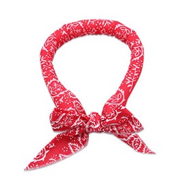 Cool Neck Pet Cool Ring, Neck Cooler, Dog and Cat, Cooling Collar, Cooling Bandana, Cooling Ring, Heat Protection, Heatstroke Prevention, Indoor Use, For Walks, 2.0 x 39.4 inches (5 x 100 cm), Red)