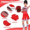 LOLANTA Girls’ Red & Blue Cheerleader Costume, Including Poms, Socks,