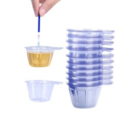 500 Pack Disposable Urine Cups, Plastic Urine Collection Cups 40ml Urine Specimen Container Cups for Pregnancy Ovulation pH Test