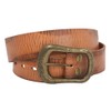 beltiscool Men's Snap On 1 1/2" Grain Leather Casual Belt