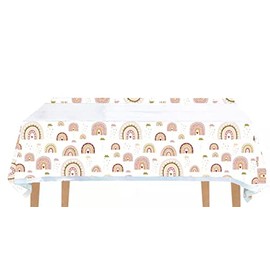 Love Balloons Bedfordshire Boho Rainbow party Plastic Disposable tablecloth 108x180cm