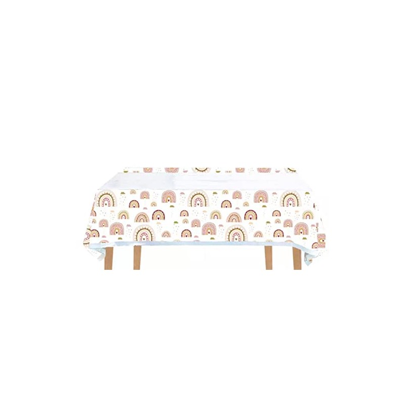 Love Balloons Bedfordshire Boho Rainbow party Plastic Disposable tablecloth 108x180cm