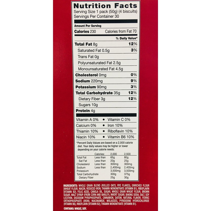 Belvita Brown Sugar Biscuits 1.76 oz 30 -Count Pack, cinnamon,