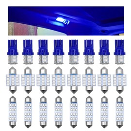 24 PCS Car LED Bulb, T10 31mm 42mm 12V Super Bright Vehicle Dome Map Dash Lights, 6500K Festoon Bulbs Energy-Saving Interior Light Replacement for Cars SUVs RVs Trucks (Blue)