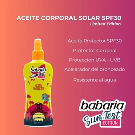 BABARIA Acetite Protector Solar Sun Solid SPF 30 200 ml